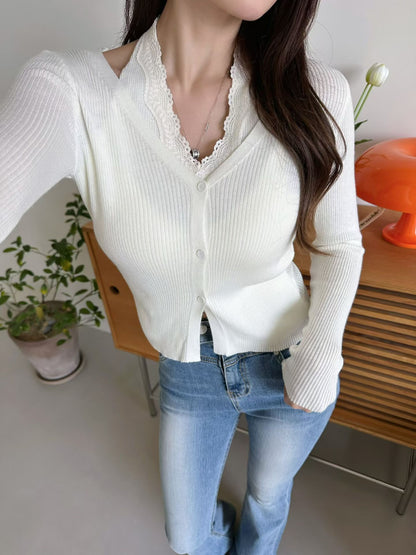 MS60334 Soft lace twin knit set