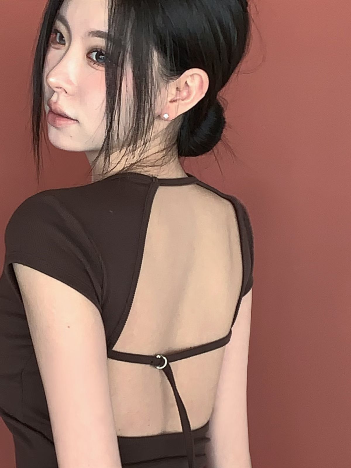 MS60414 Back whisper tie top