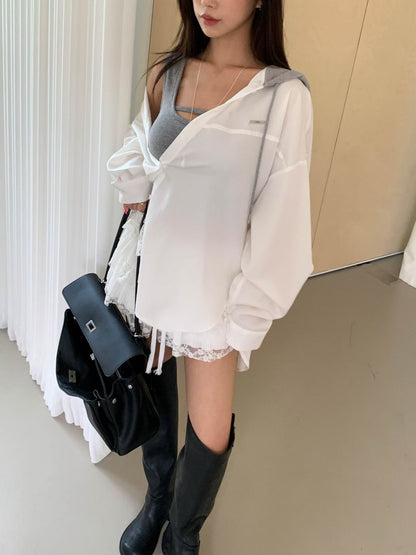 MS60822 Soft airy hoodie outer