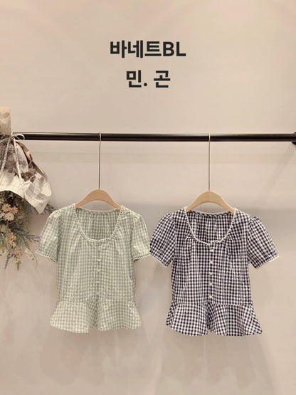 MS60702 Luxe checked blouse