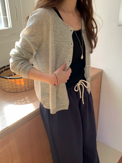 MS60313 Lightweight button knit cardigan