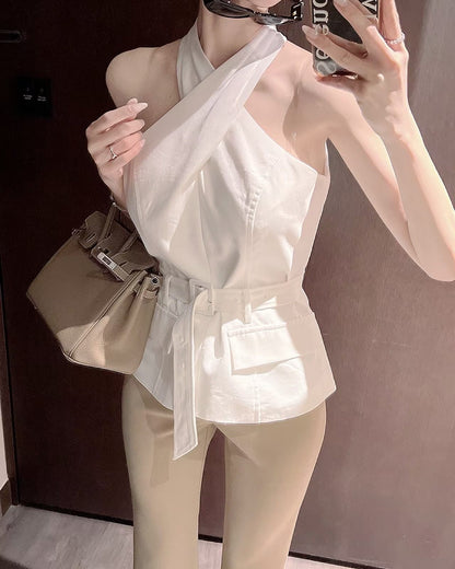 MS60610 Kate halter cross top