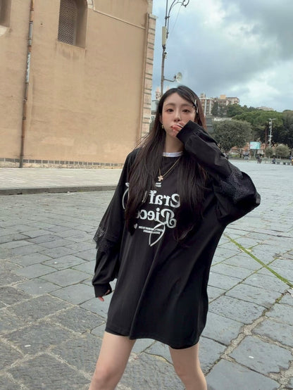 MS60252 Crafted pieces layered tee