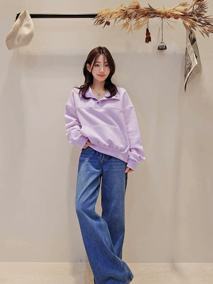 MS51241 Mix color fleece sweater