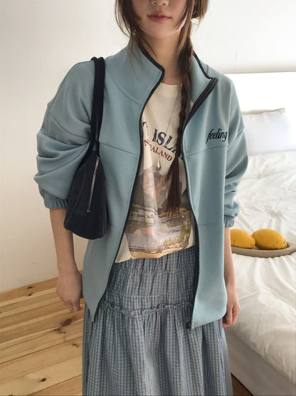 MS60229 Soft blush zip jacket