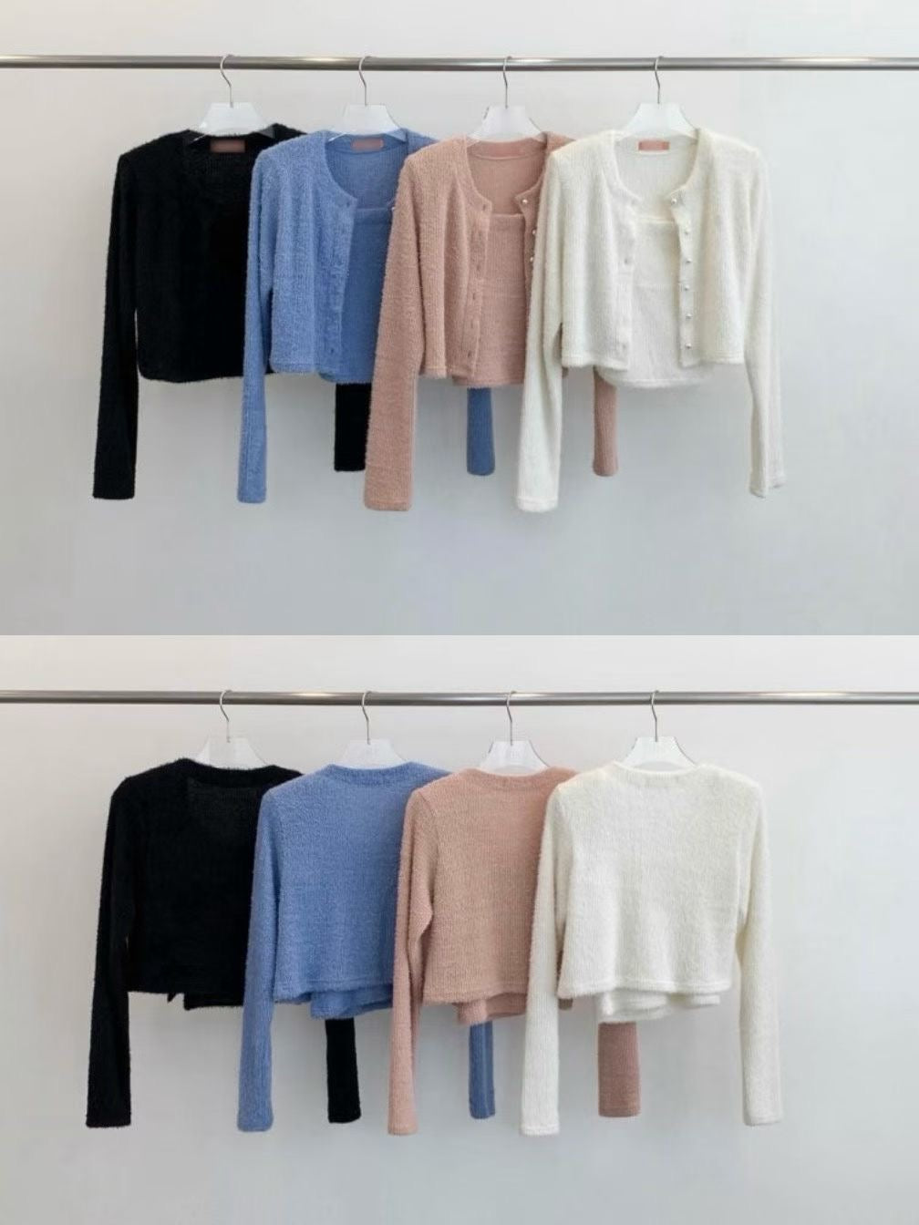 MS51061 Fluffy cardigan set