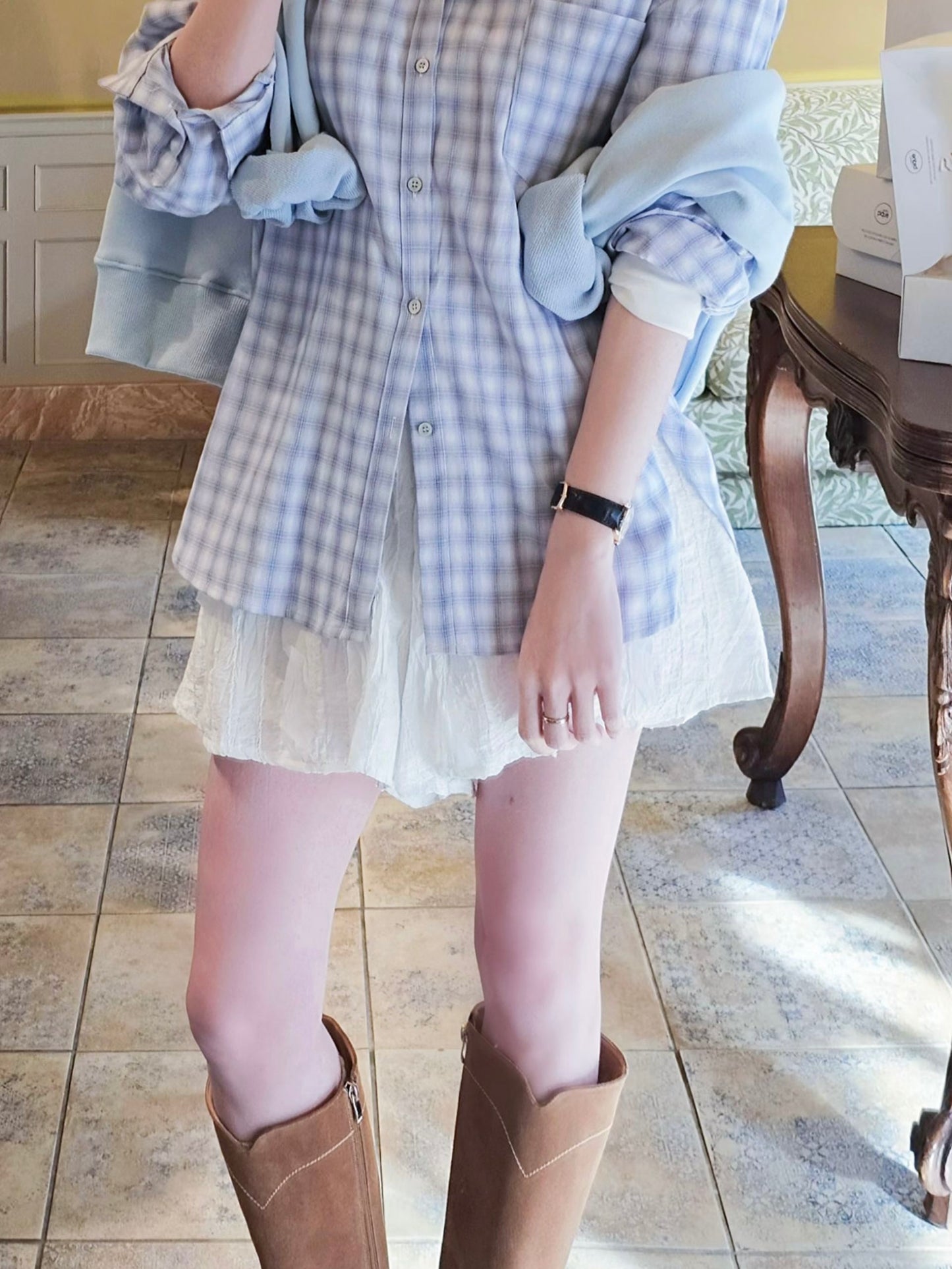 MS60264 Onni checked blouse