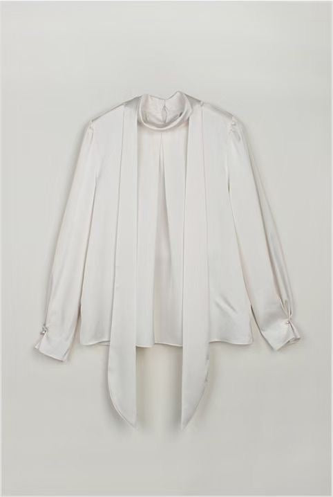MS60232 Gladys satin silk blouse