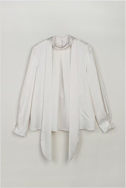 MS60232 Gladys satin silk blouse