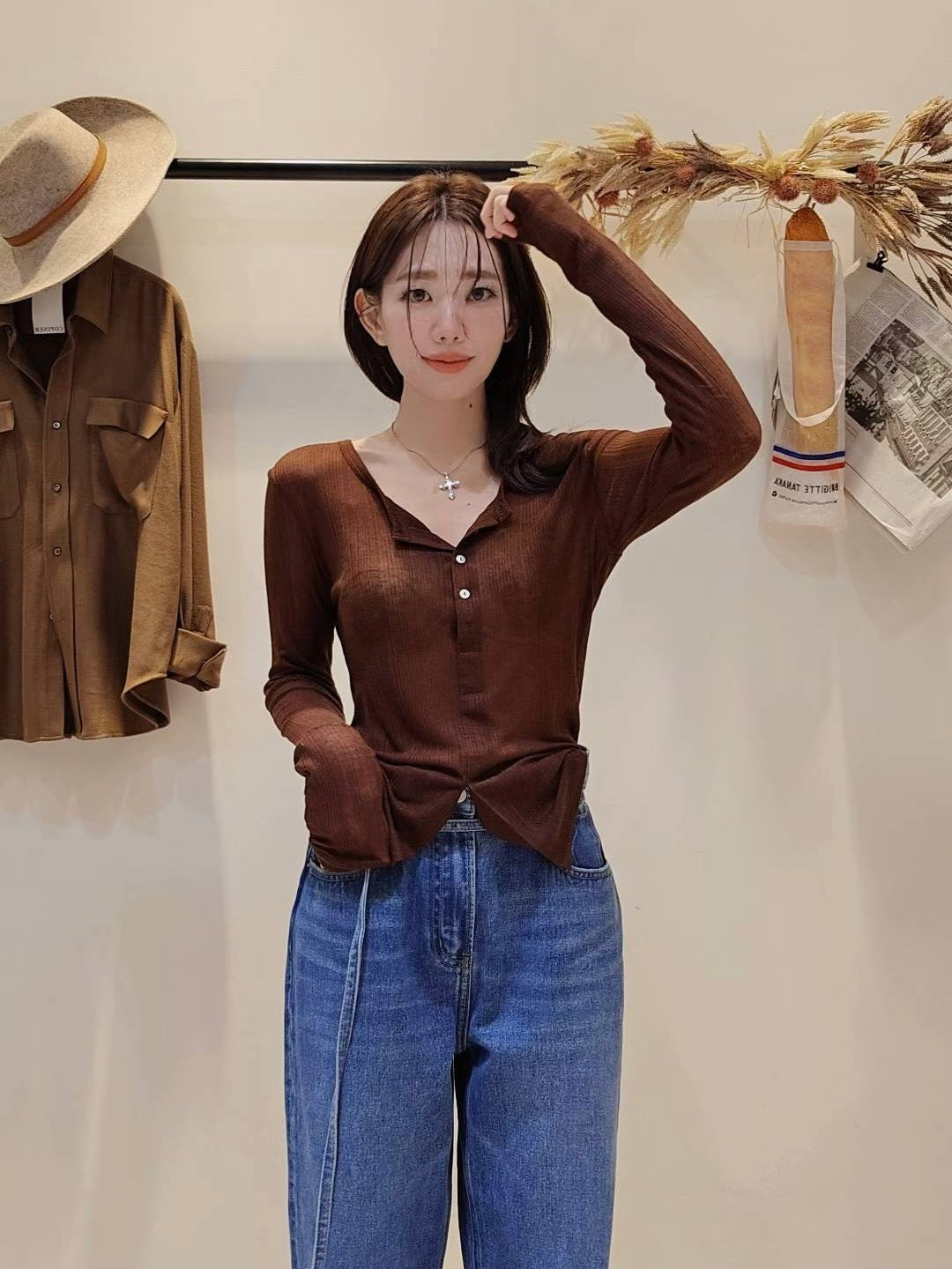 MS51001 Henry tencel top