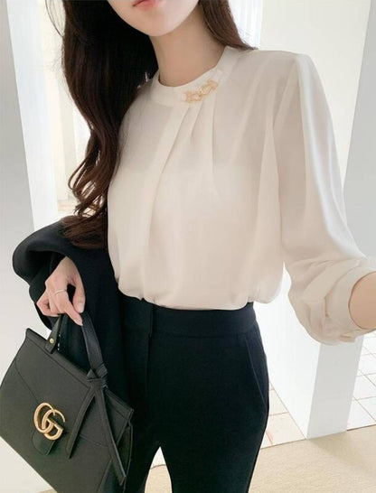 MS50956 Frill chiffon blouse