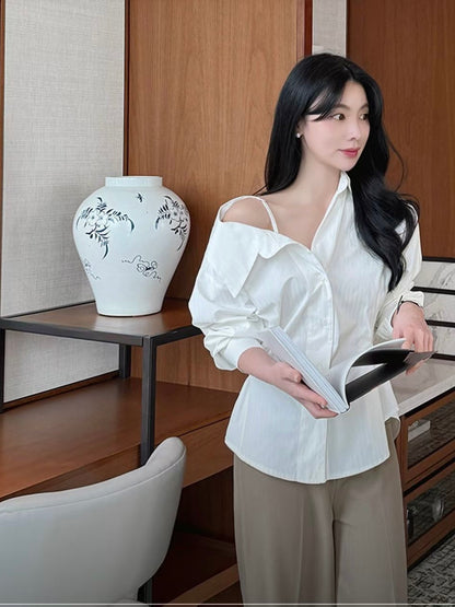 MS60408 Serene stripes off shoulder blouse