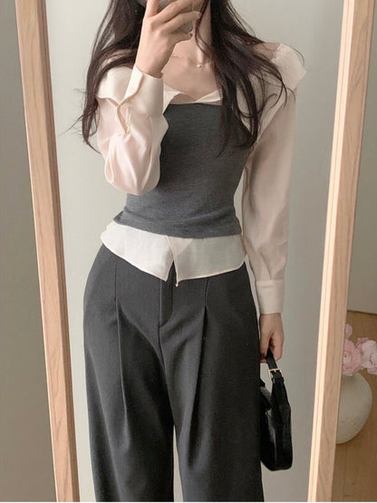 MS60236 Soft tie layered top