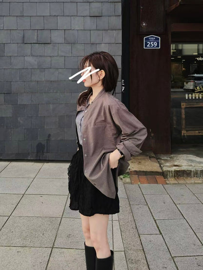 MS51118 Theresa checked blouse