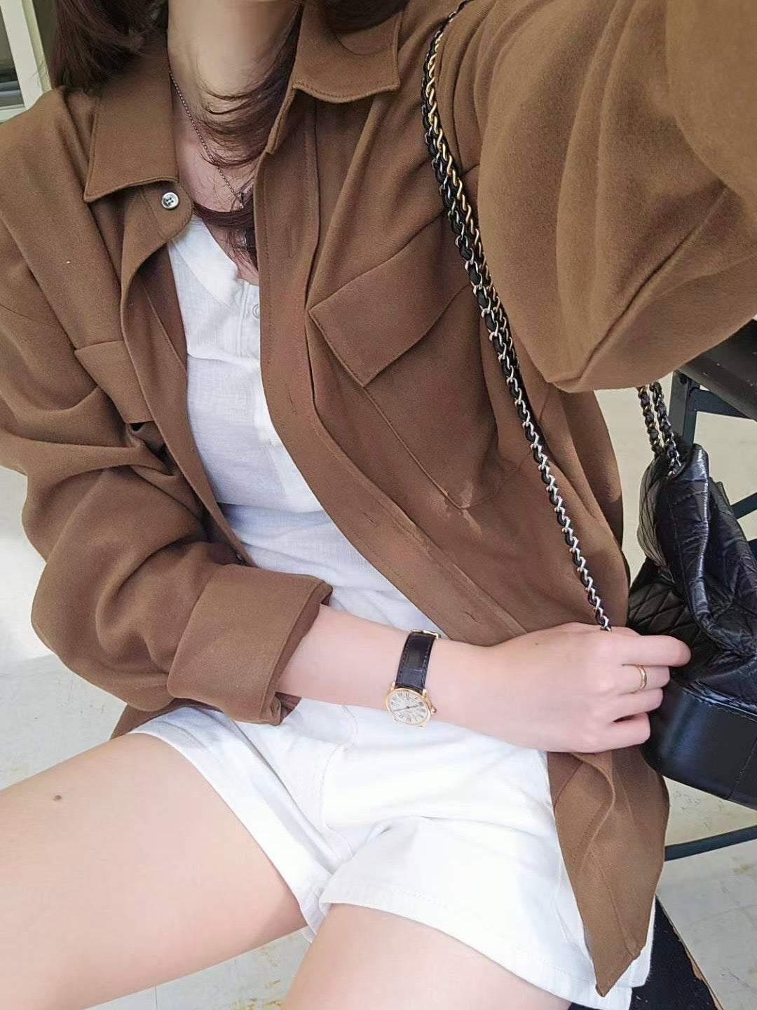 MS51003 Gentle suede effect blouse