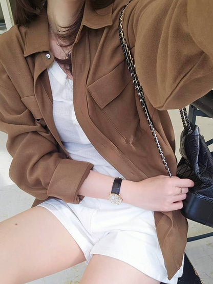 MS51003 Gentle suede effect blouse