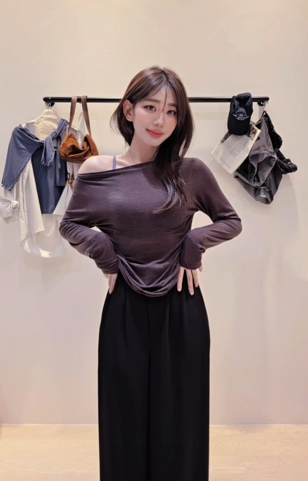 MS60911 Eve boatneck wool blended top