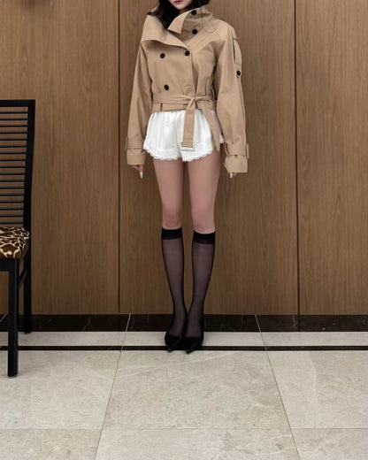 MS60927 Cropped trench coat