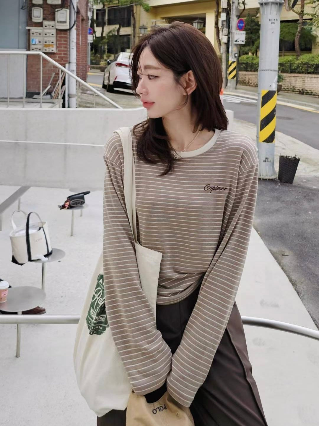 MS51079 Mochi signature stripes top