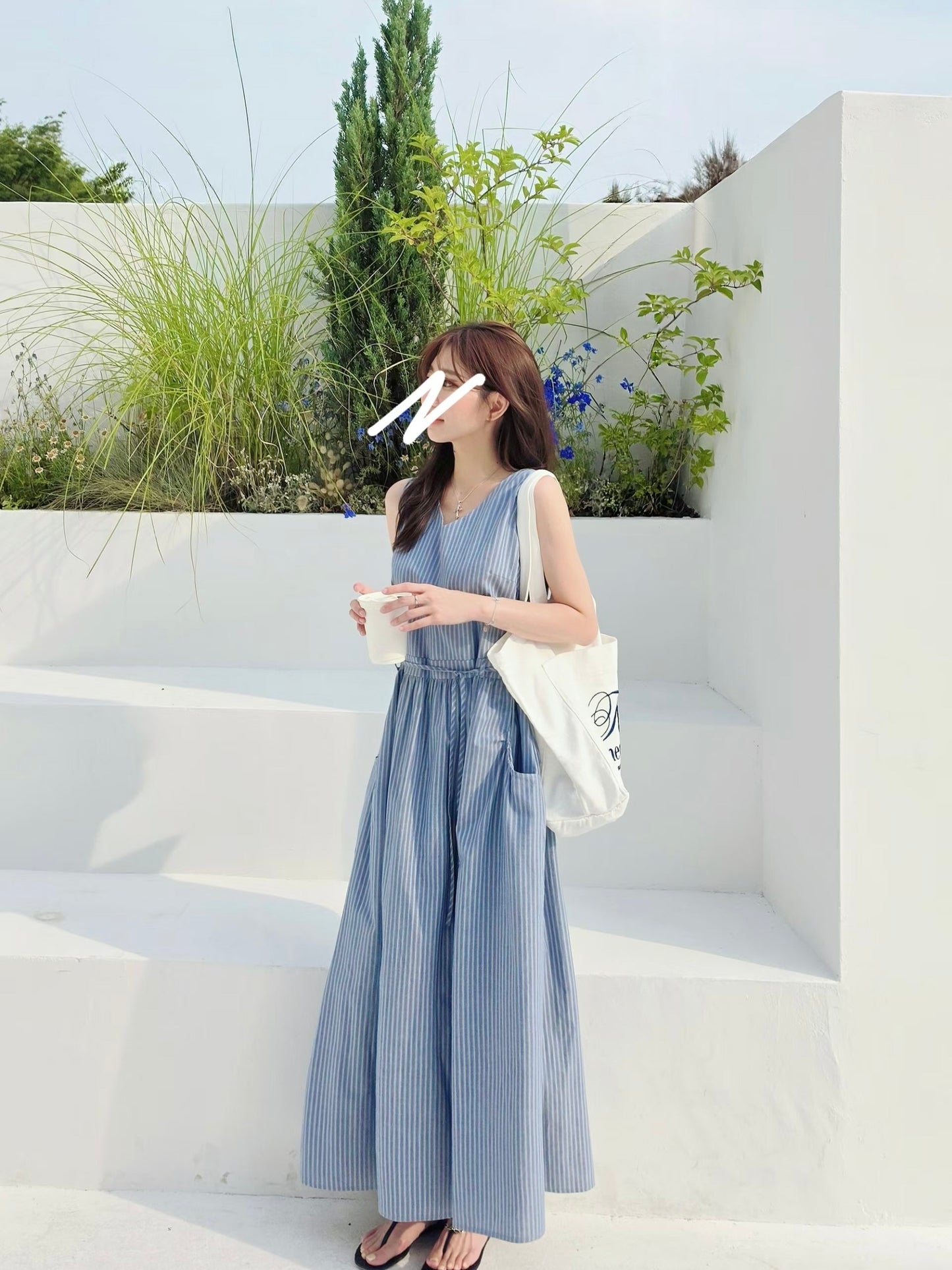 MS60613 Holidays stripes dress