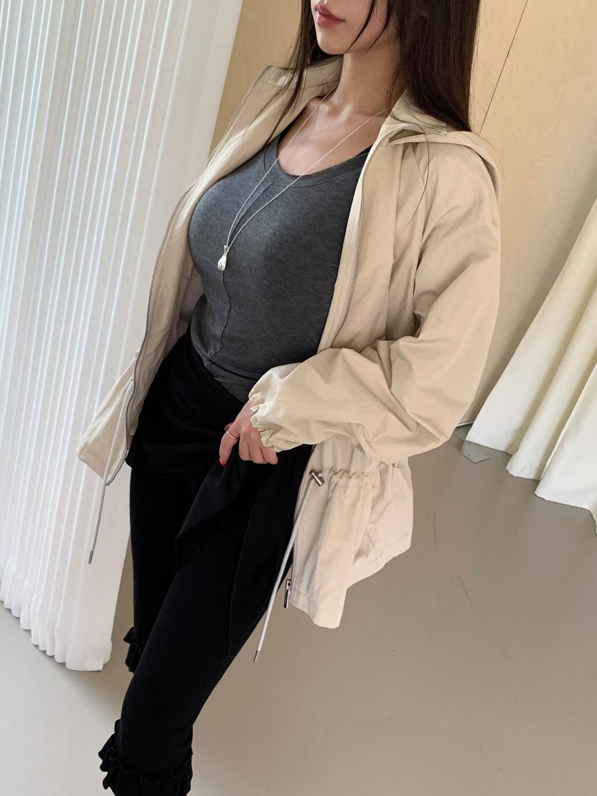 MS60915 Helen hoodie blazer outer