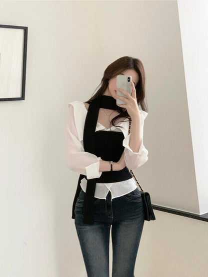 MS60236 Soft tie layered top