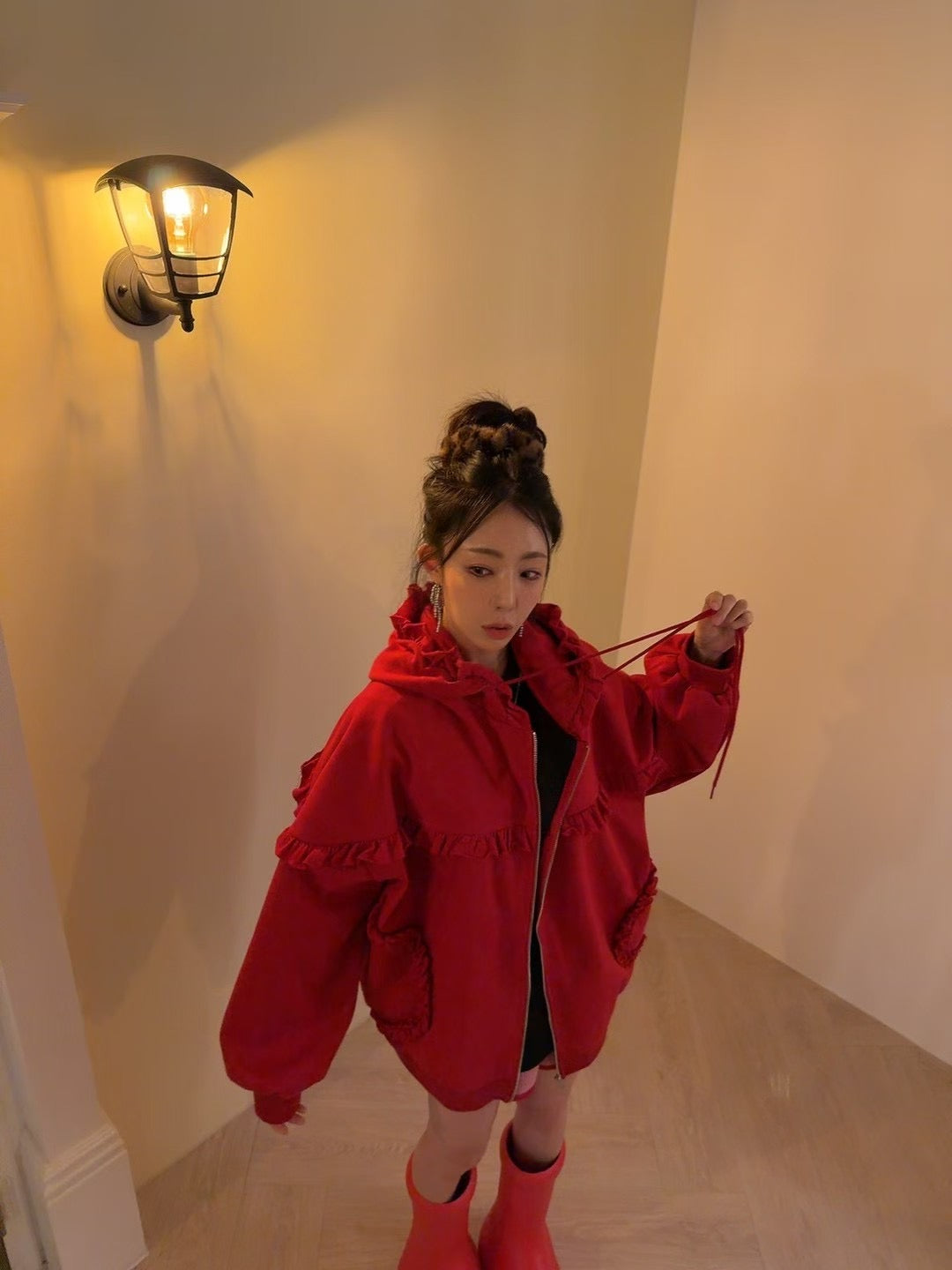 MS51071 Wendy puff hoodie jacket