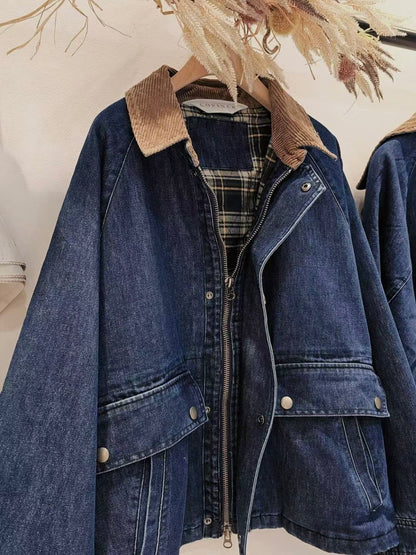 MS51150 Jack checked denim jacket