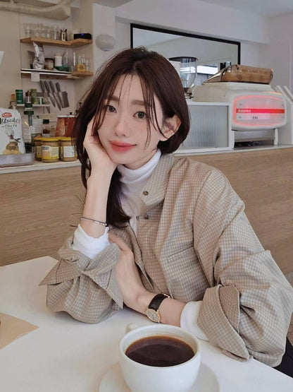 MS51118 Theresa checked blouse