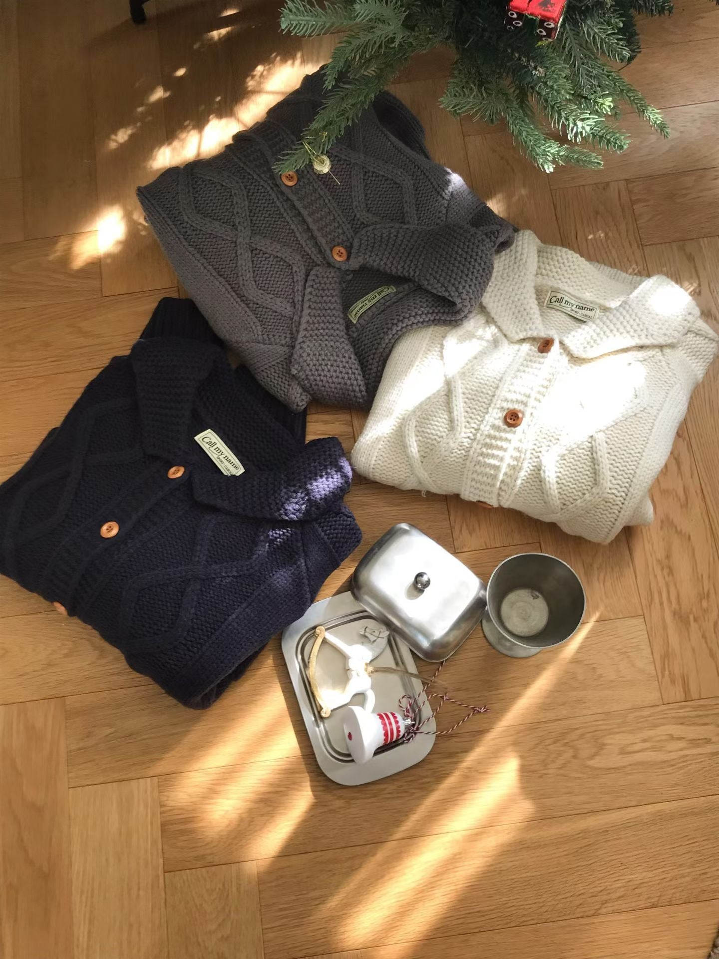 MS51140 Waffle knit cardigan