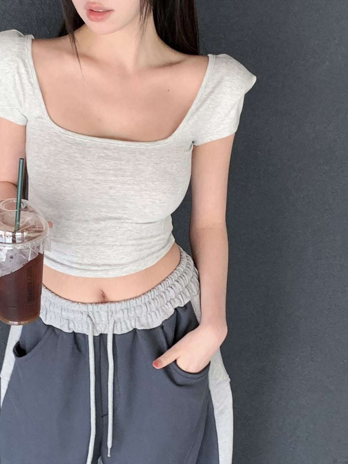 MS60415 Sculpt square neck tee