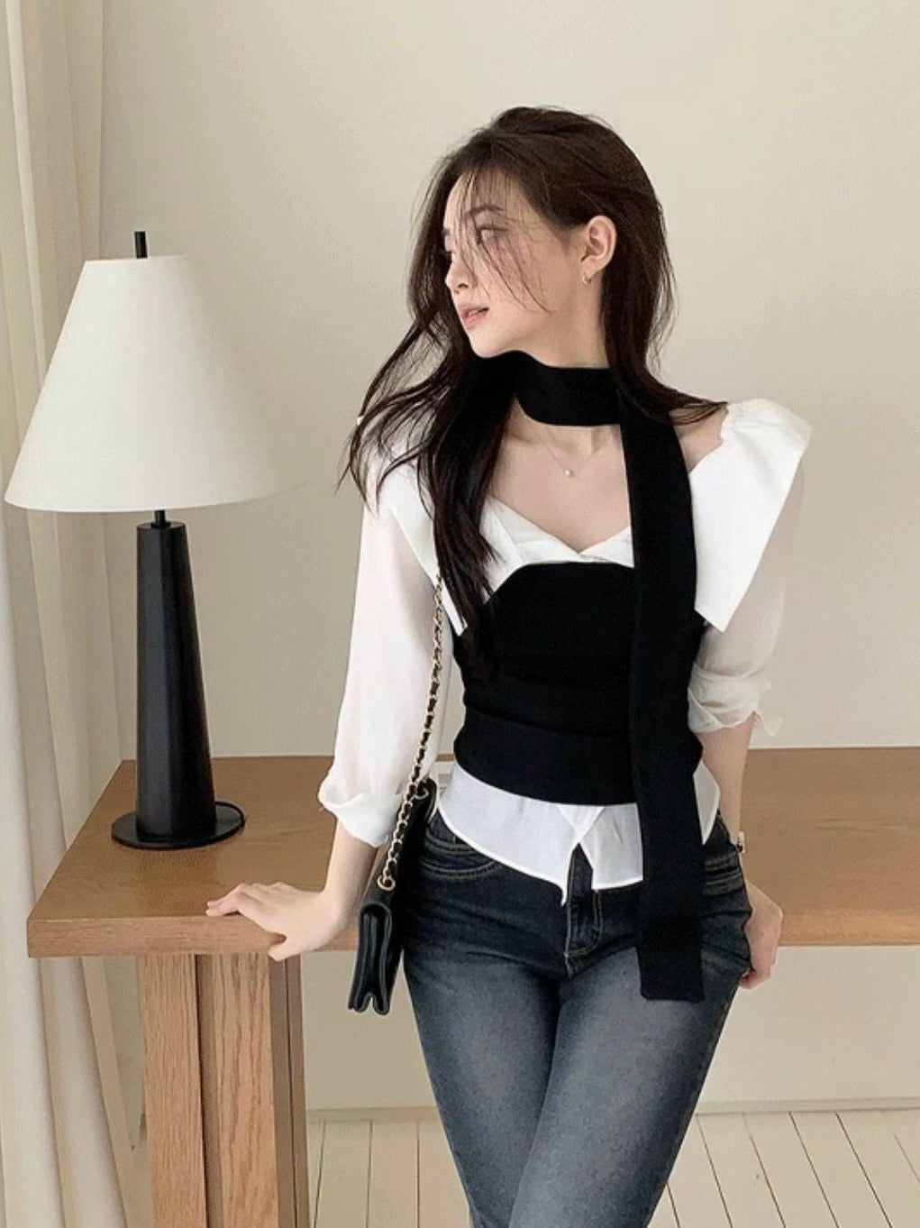 MS60236 Soft tie layered top