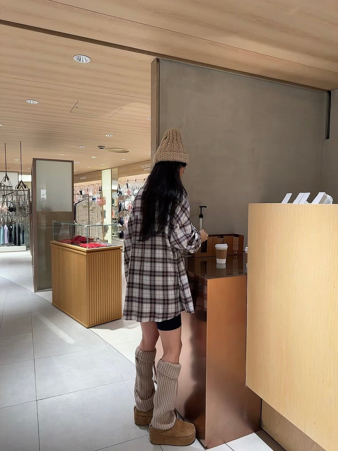 MS51040 Vintage checked blouse