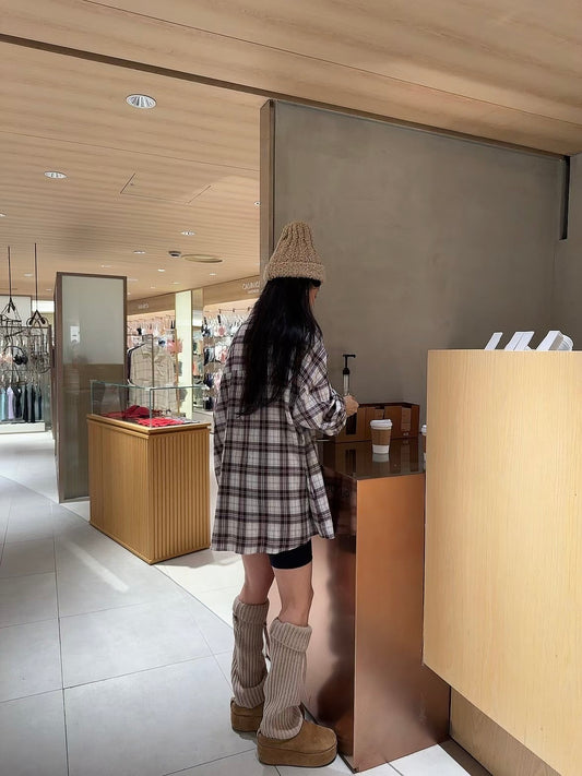 MS51040 Vintage checked blouse