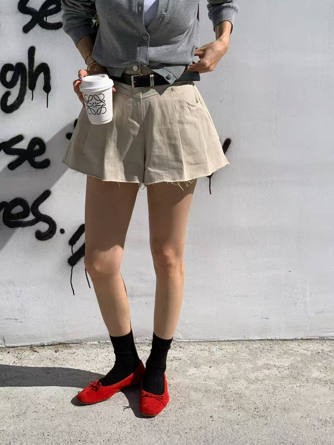 MS60318 High waist A line shorts