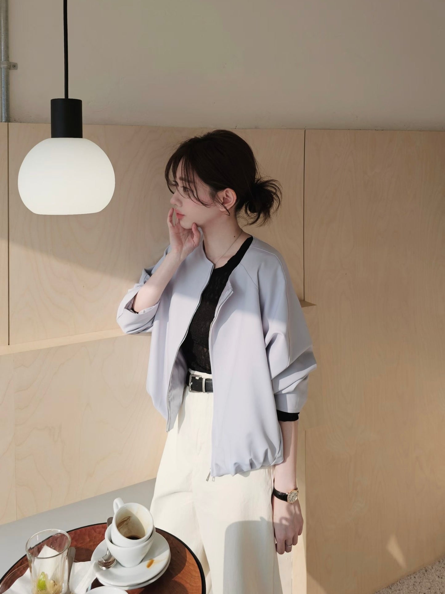 MS60323 Creamy casual outer