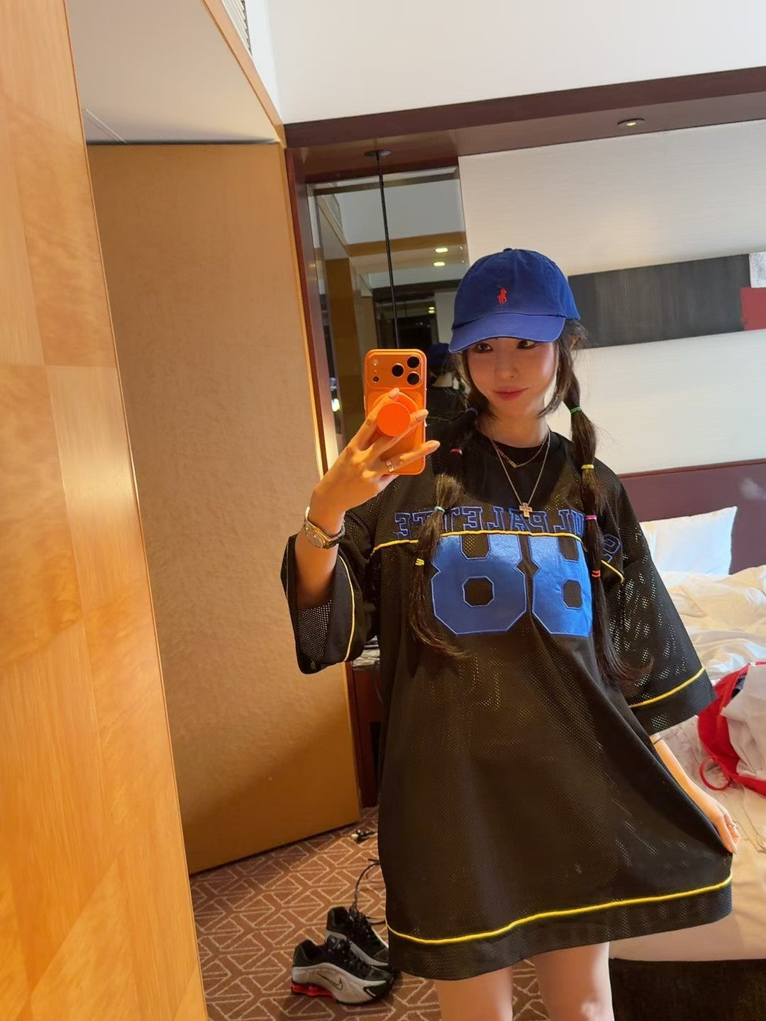 MS60534 Baseball style oversized tee