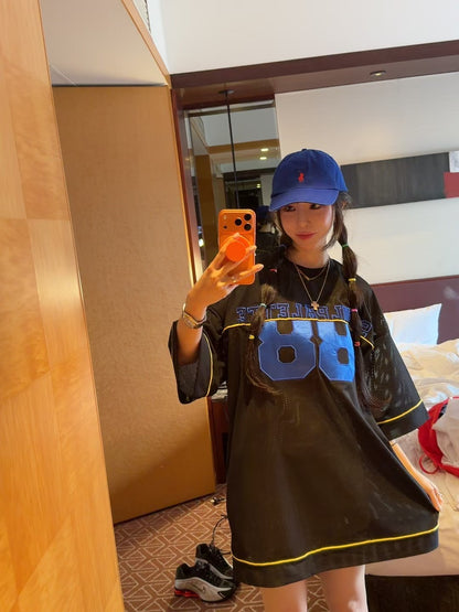 MS60534 Baseball style oversized tee