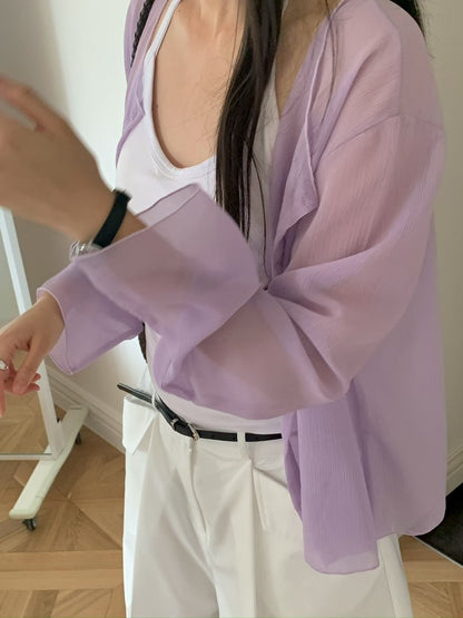 MS60545 Icy chiffon cardigan