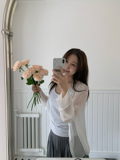 MS60545 Icy chiffon cardigan