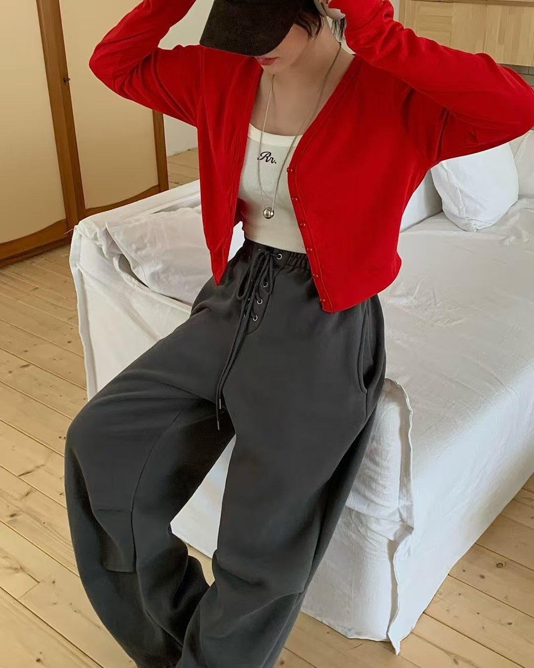 MS51108 Vintage tie joggers pants