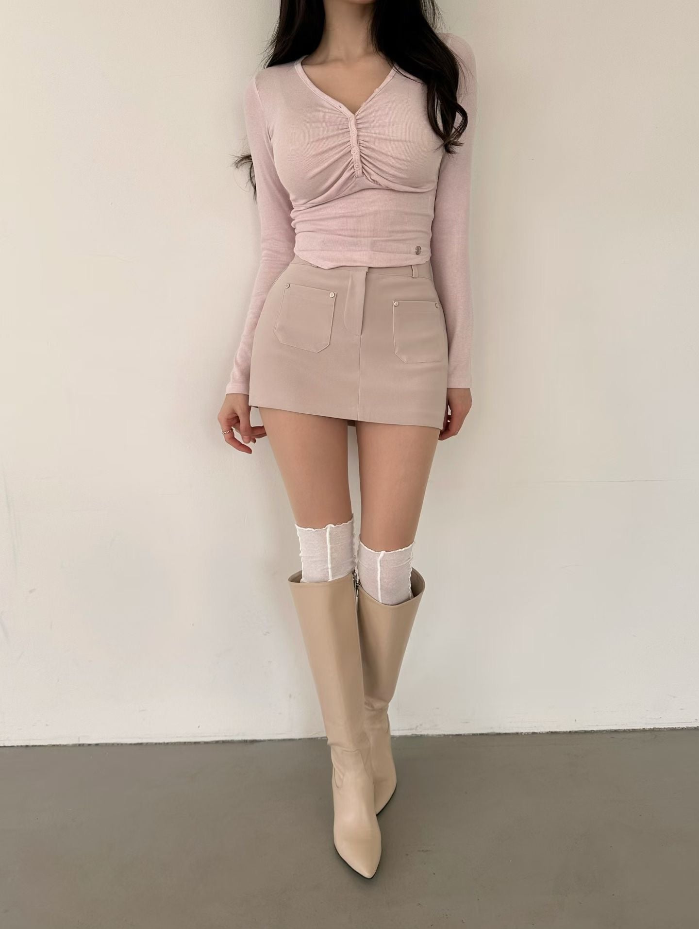 MS60208 Dual pockets skort
