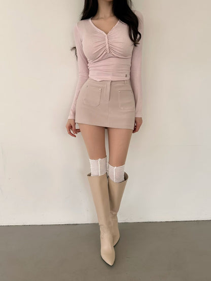 MS60208 Dual pockets skort