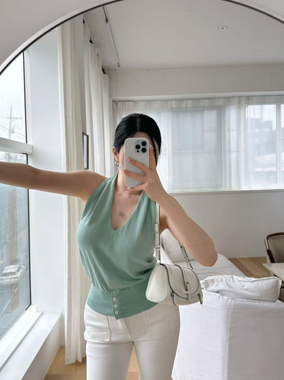 MS60506 Halter knit top