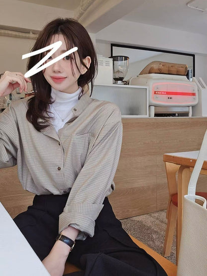 MS51118 Theresa checked blouse