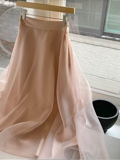 MS60233 Soft veil midi skirt