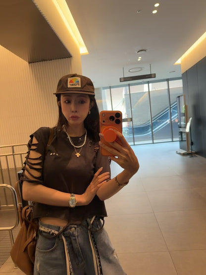 MS60431 Vintage crop tee