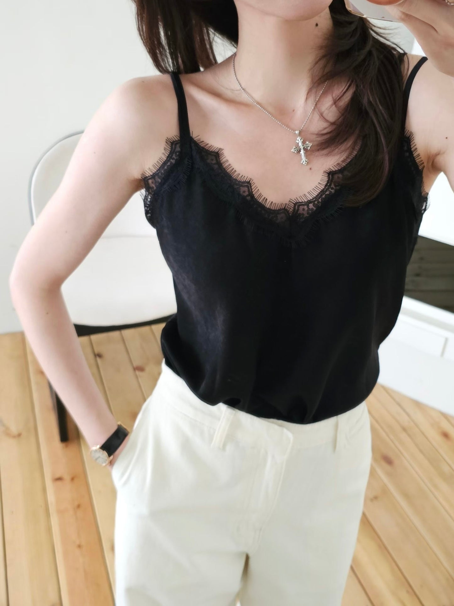 MS60238 Soft lace cami top