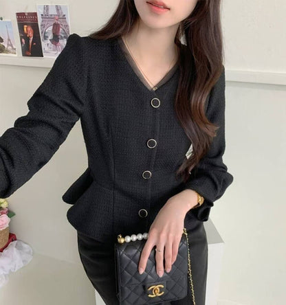 MS50952 Elegant glossy blouse