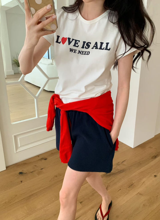MS60453 Love word basic tee
